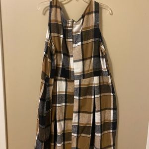 Flannel dress with pockets